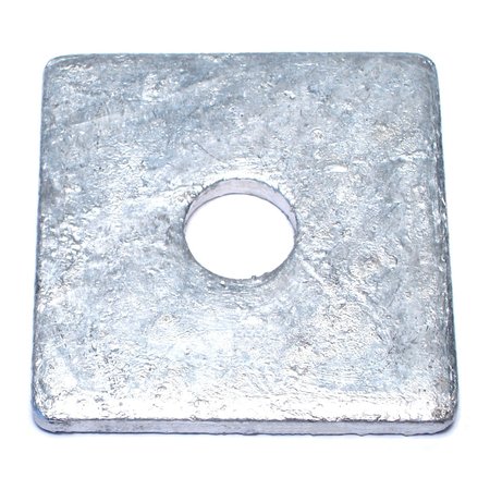 MIDWEST FASTENER Square Washer, Fits Bolt Size 5/8 in Steel, Galvanized Finish, 25 PK 53285